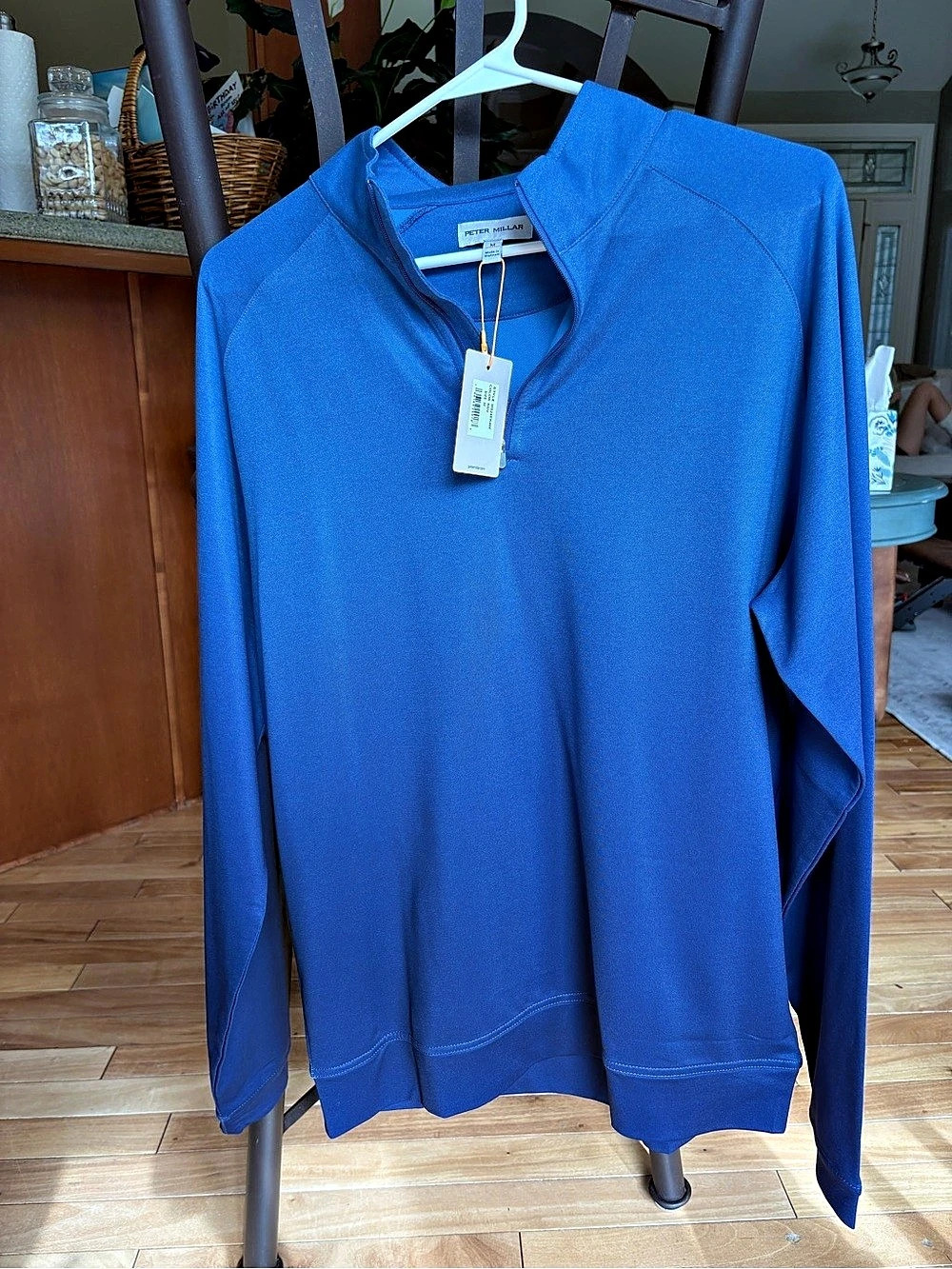 Peter Millar Performance Quarter-Zip Pullover Quarter-Zip Pullover in Blue